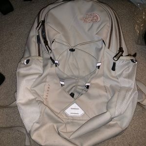 North face rose gold book bag